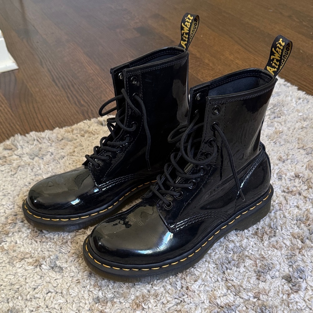 Dr. Martens Glossy Black Lace-Up Boots